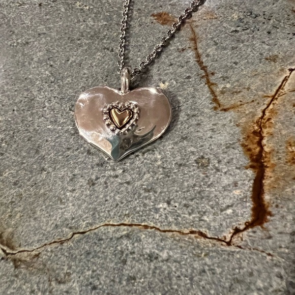 NWT Brighton π Love Beyond Words Heart Pendant Necklace W/Collectible Tin π - Picture 5 of 8